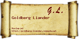 Goldberg Liander névjegykártya